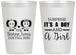Personalized Baby Shower 12 oz Frosted Cups - Twins Boy And Girl | 90026