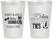 Personalized Baby Shower 12 oz Frosted Cups - Gender Reveal Tutus Or Ties | 90033