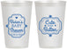 Personalized Baby Shower 12 oz Frosted Cups - Cute Little Button | 90035