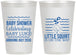 Personalized Baby Shower 12 oz Frosted Cups - Little Squirt On The Way | 90043