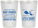 Personalized Baby Shower 12 oz Frosted Cups - Mermaid On Her Way | 90044
