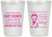 Personalized Baby Shower 12 oz Frosted Cups - Mermaid On Her Way | 90046