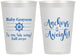 Personalized Baby Shower 12 oz Frosted Cups - Nautical Anchors Aweigh | 90054