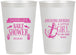 Personalized Baby Shower 12 oz Frosted Cups - Anchors Aweigh Little Girl | 90056