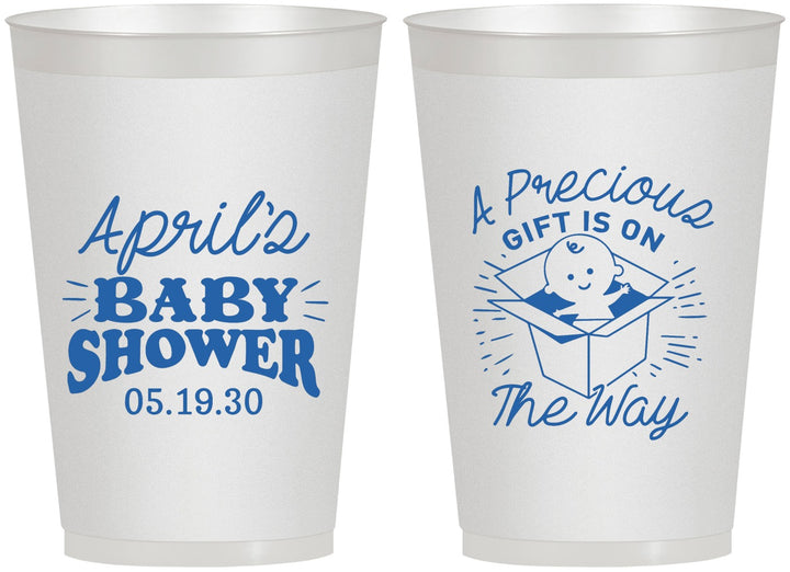 Personalized Baby Shower 12 oz Frosted Cups - Precious Gift | 90057