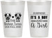 Personalized Baby Shower 12 oz Frosted Cups - Twins Baby Cows | 90067