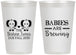 Personalized Baby Shower 12 oz Frosted Cups - Twins Baby Elephant | 90071