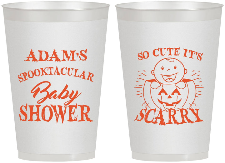 Personalized Baby Shower 12 oz Frosted Cups - So Cute Halloween | 90088