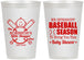 Personalized Baby Shower 12 oz Frosted Cups - Baseball | 90090