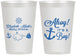 Personalized Baby Shower 12 oz Frosted Cups - Nautical Ahoy It’s A Boy | 90093