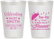 Personalized Baby Shower 12 oz Frosted Cups - Little Bit Of Heaven | 90095