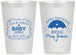 Personalized Baby Shower 12 oz Frosted Cups - April Showers May Babies | 90096