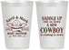Personalized Baby Shower 12 oz Frosted Cups - New Cowboy | 90104