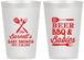 Personalized Baby Shower 12 oz Frosted Cups - Beers Bbq Babies | 90113