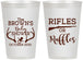 Personalized Baby Shower 12 oz Frosted Cups - Rifles Or Ruffles | 90122