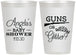 Personalized Baby Shower 12 oz Frosted Cups - Guns Or Glitter | 90130