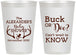 Personalized Baby Shower 12 oz Frosted Cups - Gender Reveal Buck Or Doe | 90131