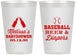 Personalized Baby Shower 12 oz Frosted Cups - Baseball Beer Diapers | 90132
