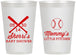 Personalized Baby Shower 12 oz Frosted Cups - Baseball Little Pitcher | 90137