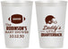 Personalized Baby Shower 12 oz Frosted Cups - Football Little Quarterback | 90138