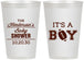 Personalized Baby Shower 12 oz Frosted Cups - Football | 90142