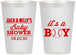 Personalized Baby Shower 12 oz Frosted Cups - Baseball Its A Boy | 90143
