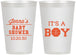 Personalized Baby Shower 12 oz Frosted Cups - Basketball Its A Boy | 90144