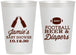Personalized Baby Shower 12 oz Frosted Cups - Football Beer Diapers | 90148