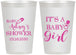 Personalized Baby Shower 12 oz Frosted Cups - Baby Girl | 90171