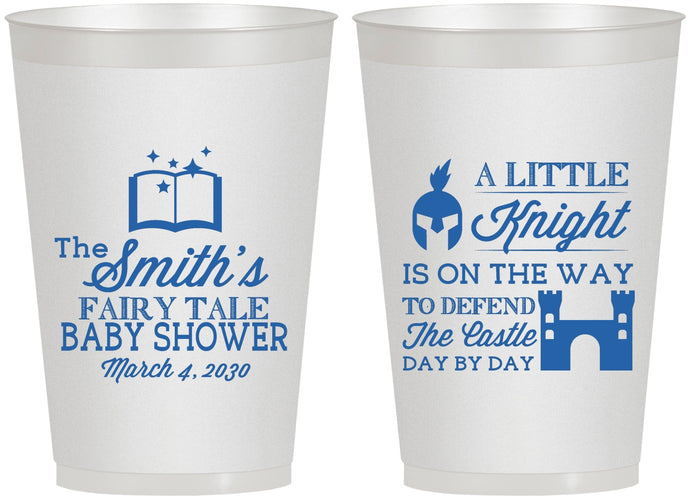 Personalized Baby Shower 12 oz Frosted Cups - Little Knight | 90175