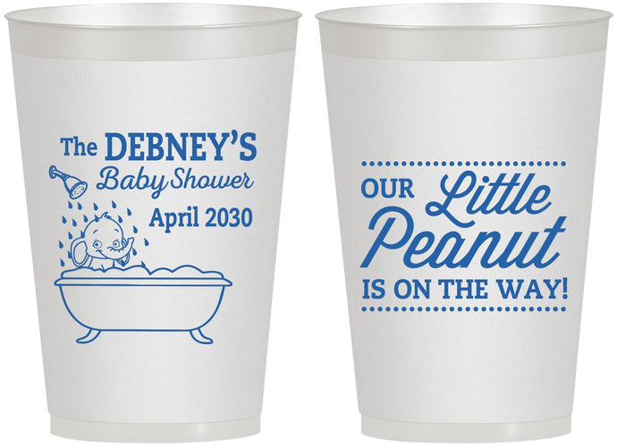 Personalized Baby Shower 12 oz Frosted Cups - Little Peanut | 90180