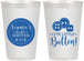 Personalized Baby Shower 12 oz Frosted Cups - Cute Little Button | 90189