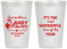 Personalized Baby Shower 12 oz Frosted Cups - Christmas | 90191