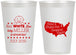 Personalized Baby Shower 12 oz Frosted Cups - Red White Blue | 90197