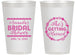 Personalized Bridal Shower 14 oz Frosted Cups - She's Getting Married | 100003