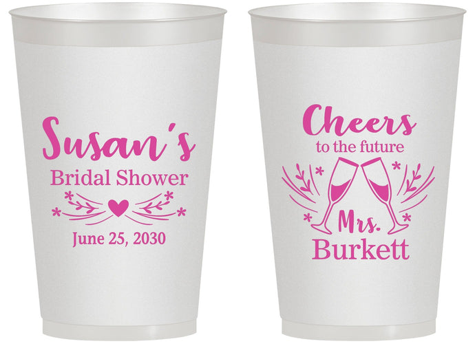 Personalized Bridal Shower 14 oz Frosted Cups - Future Mrs | 100005