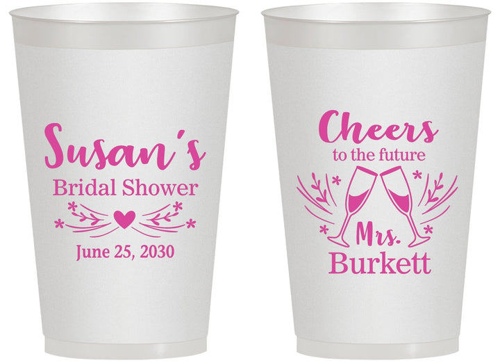 Personalized Bridal Shower 14 oz Frosted Cups - Future Mrs | 100005