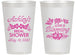 Personalized Bridal Shower 14 oz Frosted Cups - Love Is Blooming | 100007