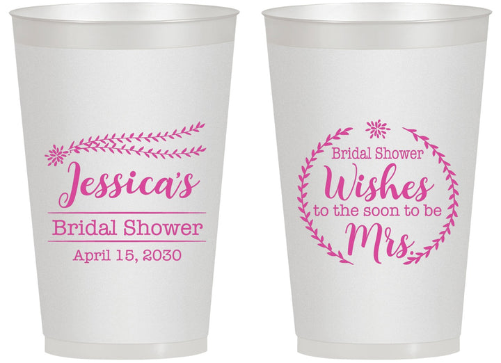 Personalized Bridal Shower 14 oz Frosted Cups - Soon To Be Mrs | 100009