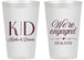 Personalized Engagement 14 oz Frosted Cups - We Are Engaged | 10001