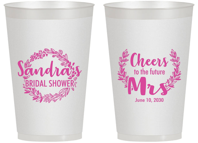 Personalized Bridal Shower 14 oz Frosted Cups - Future Mrs | 100015
