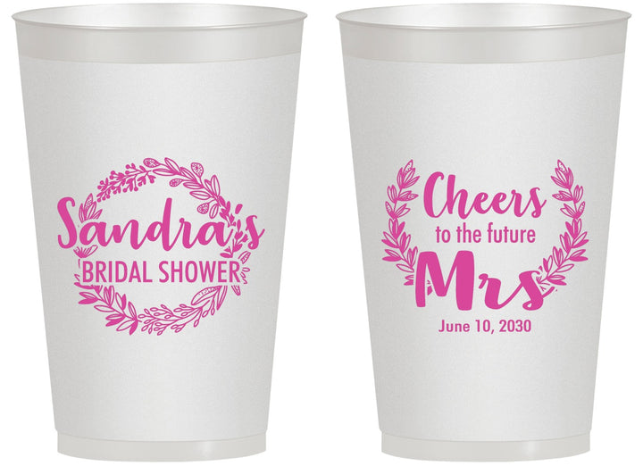 Personalized Bridal Shower 14 oz Frosted Cups - Future Mrs | 100015