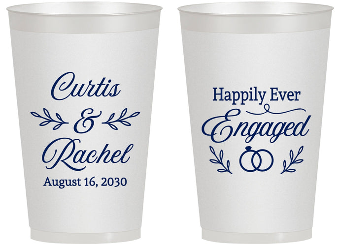 Personalized Engagement 14 oz Frosted Cups - Happily Ever Engaged | 10004