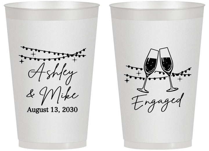 Personalized Engagement 14 oz Frosted Cups - Engaged | 10007