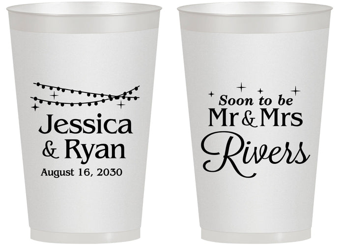 Personalized Engagement 14 oz Frosted Cups - Soon To Be Mr And Mrs | 10008