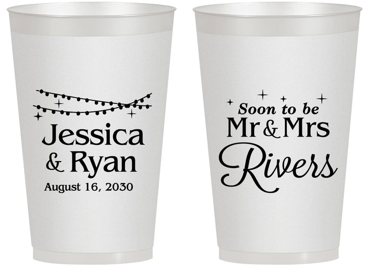 Personalized Engagement 14 oz Frosted Cups - Soon To Be Mr And Mrs | 10008
