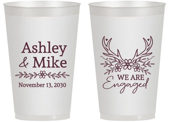Personalized Engagement 14 oz Frosted Cups - We Are Engaged | 10009