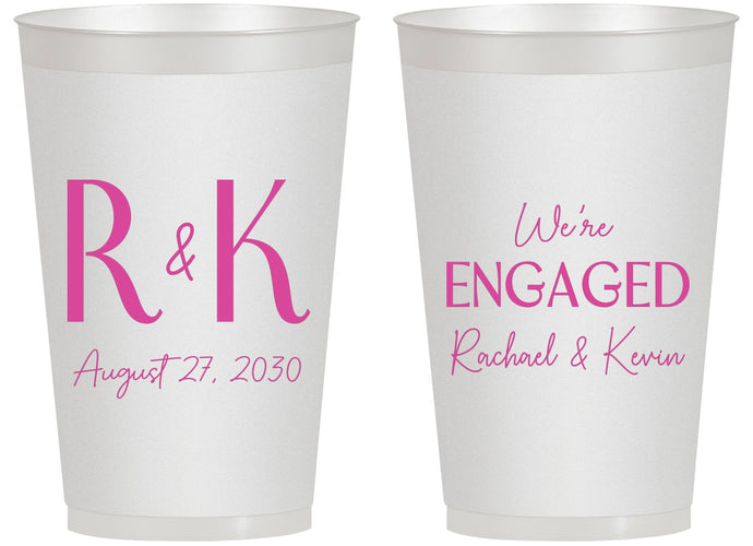 Personalized Engagement 14 oz Frosted Cups - We Are Engaged | 10011