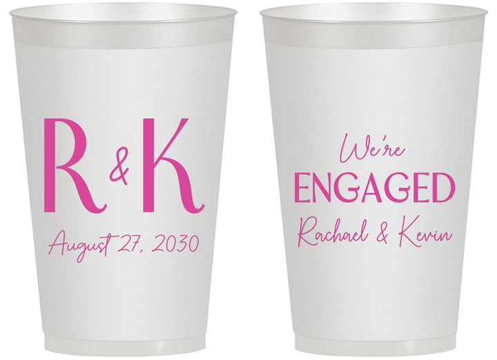Personalized Engagement 14 oz Frosted Cups - We Are Engaged | 10011