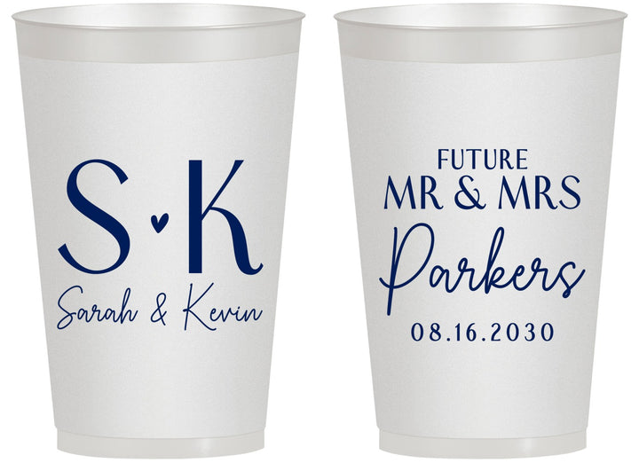 Personalized Engagement 14 oz Frosted Cups - Future Mr And Mrs | 10012